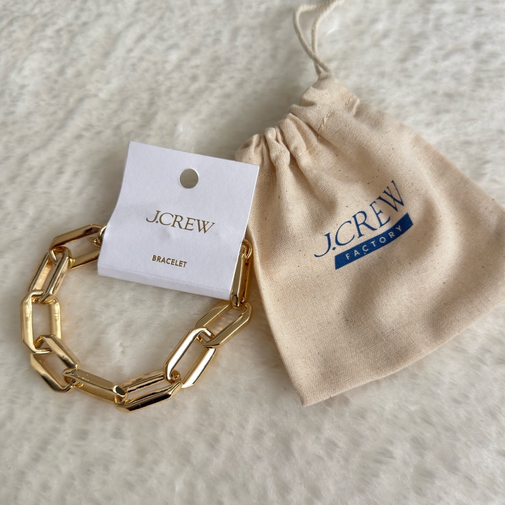 J Crew Gold Chain Bracelet 22$